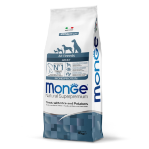 Dog food Monge Monoprotein All breed Adult Hypoallergenic, trout