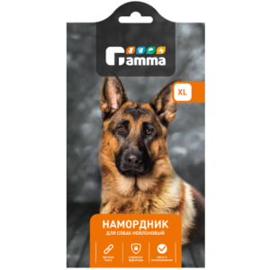 Nylon muzzle for dogs, size 2XL, 400 x 65 x 110 mm