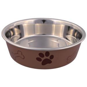 Trixie Stainless Steel Dog Bowl with Plastic Coating, 0.7 L / 17 cm